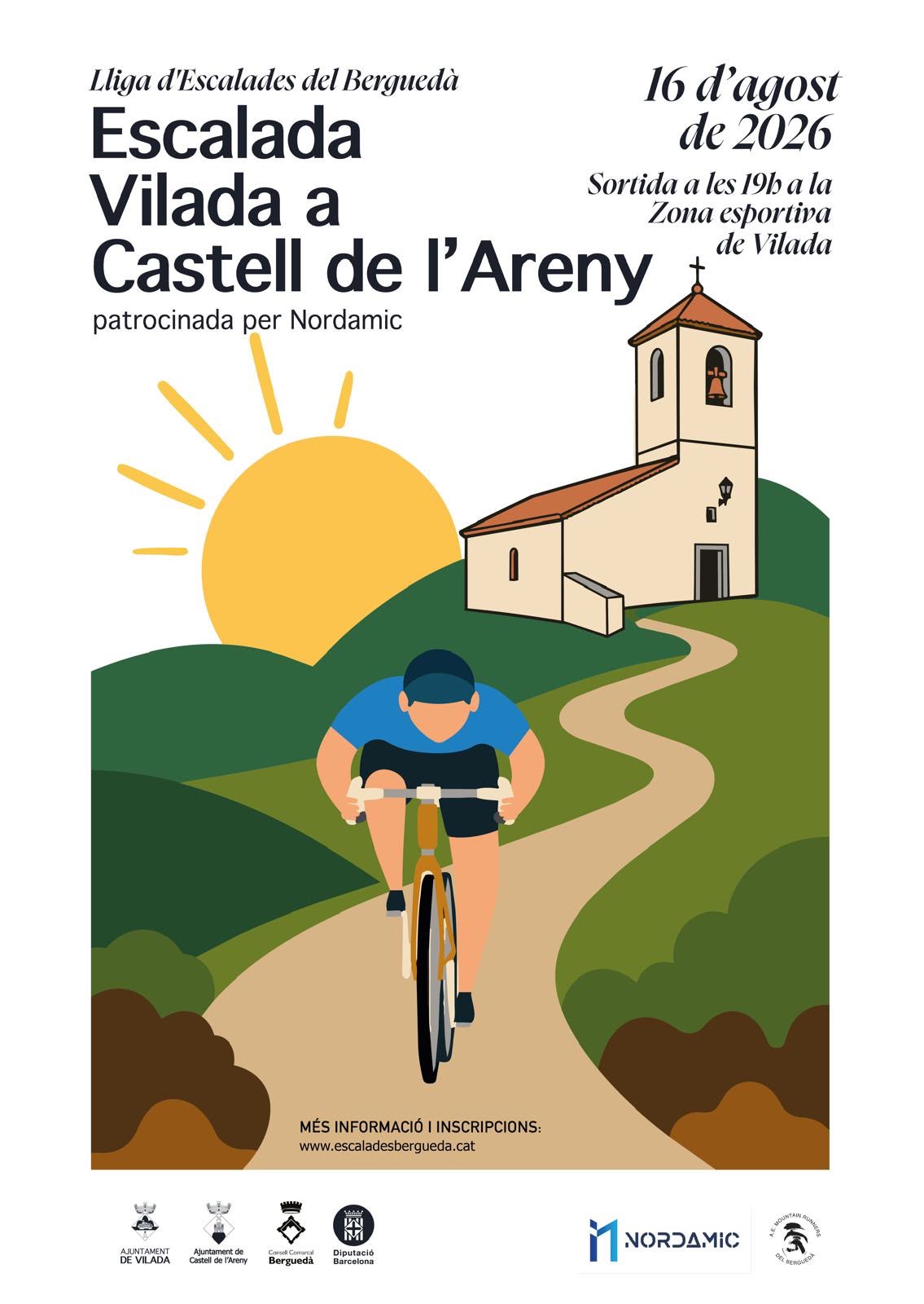 Cartell oficial de l'escalada a Castell de l'Areny 2026