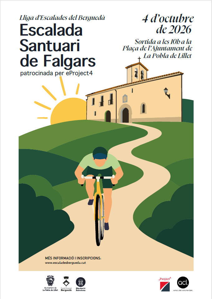 Cartell oficial de l'escalada al Santuari de Falgars 2026